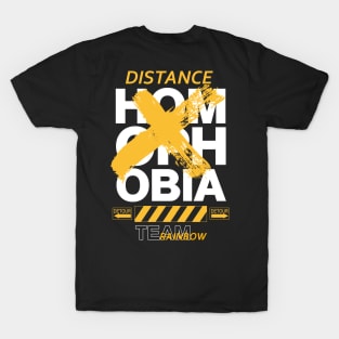 Team Rainbow LGBT Distance homophobia T-Shirt